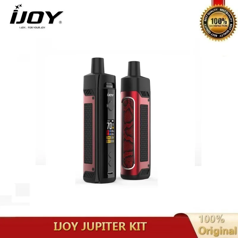 Оригинал IJOY Jupiter 70 Вт Pod Kit 5 мл с сеточной катушкой Питание от одной батареи 18650 Vape Vs