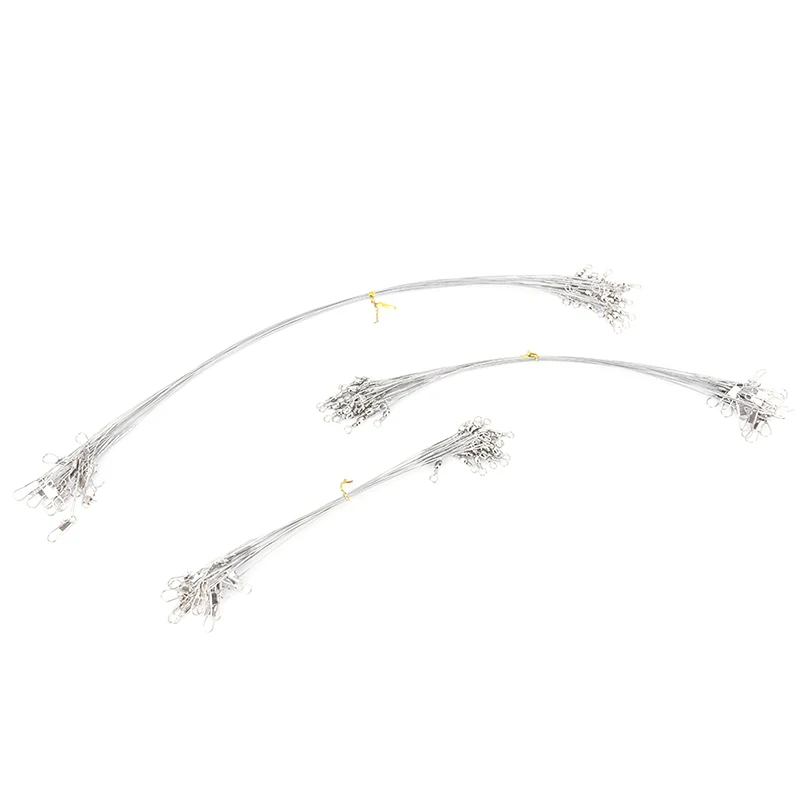 20Pcs 15M/20M/30M Steel Wire Leader With Swivel Fishing Accessory Olta Lead core Leash Line Lua Front gear | Спорт и развлечения