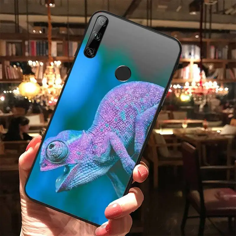 LJHYDFCNB ящерица Хамелеон черный ТПУ мягкий резиновый чехол для телефона Huawei Y5 Y6 Y7 Y9