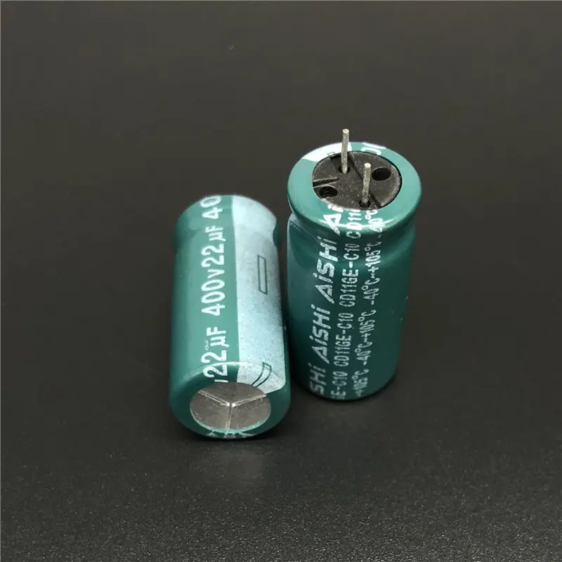 

50pcs 22uF 400V Aishi CD11GE Series 12.5x25mm Long Life 400V22uF Aluminum Electrolytic capacitor