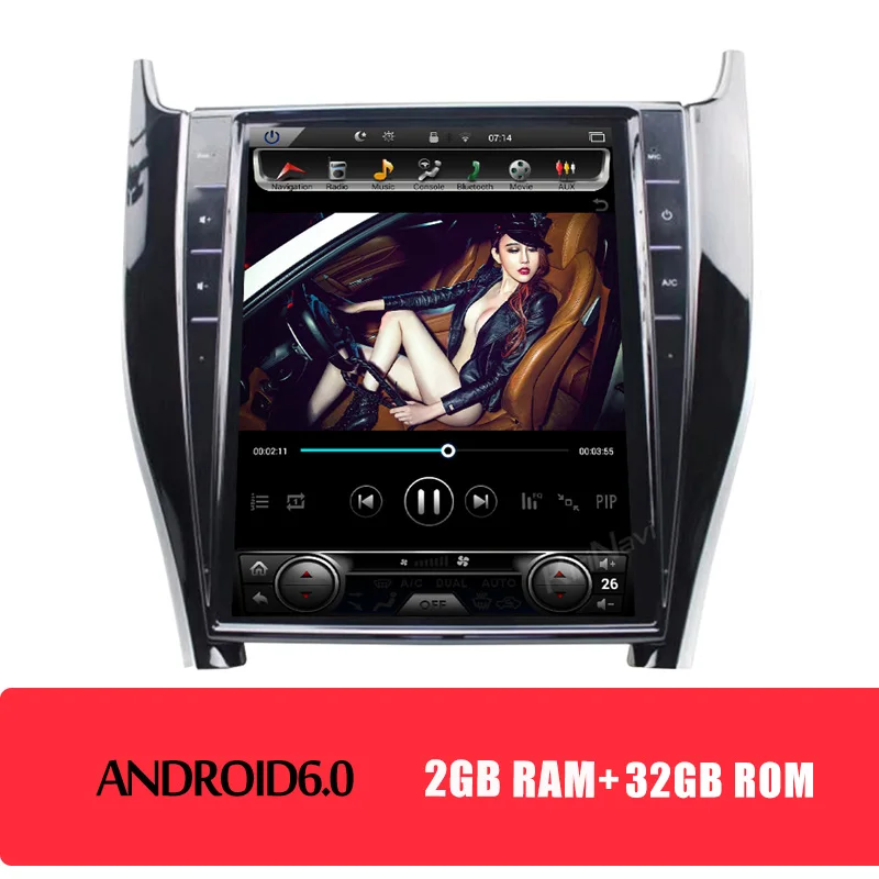 Android Car Radio KiriNavi вертикальный экран Tesla style 12," 1 Din Android 7,1 Автомагнитола для Toyota Harrier автомобильный Dvd мультимедийный плеер навигация - Цвет: Android Car Radio