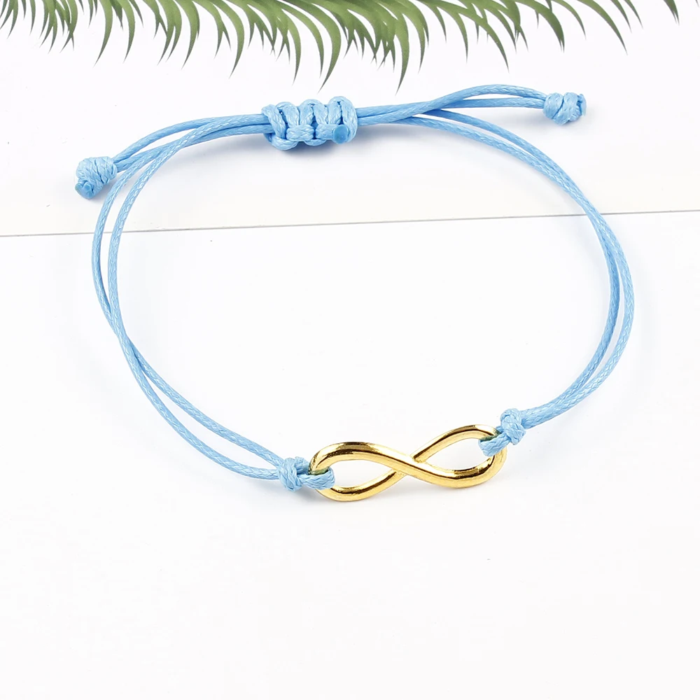 Женский браслет ручной работы 1 шт. подвеска золотого цвета веревочный цепочка