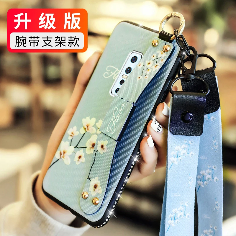 Модные Сломанные Цветы Чехол для телефона Vivo V17 Pro Мягкий Силиконовый Браслет