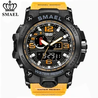 smael brand luxury military sports watches men quartz analog led digital watch man waterproof clock dual display wristwatches