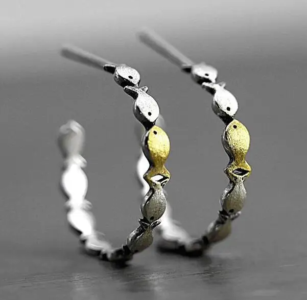 

Cute Female Small Fish Earrings Trendy Gold Silver Color Stud Earrings For Women Minimalist Bride Metal Wedding Earrings