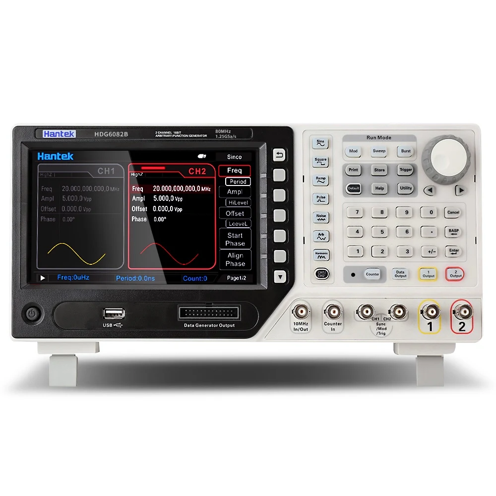 Hantek HDG6082B Auto Arbitrary 64M Waveform Generator Frequency 80MHz 2 Channels Cycle Peak RMS Bandwidth | Инструменты