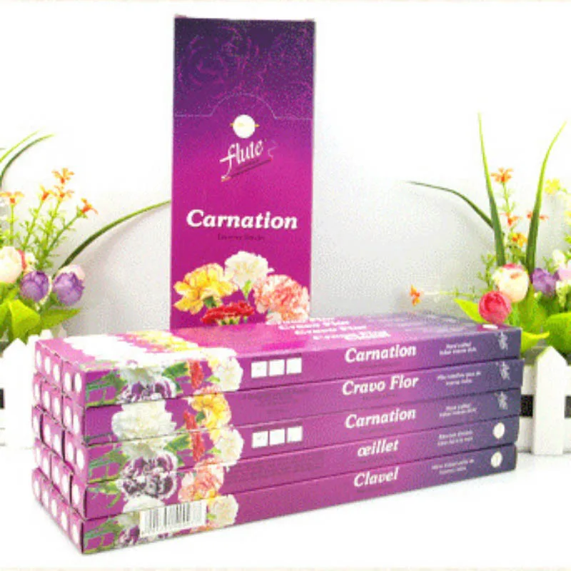 Carnation Флейта 200 палочки/упаковка Цитронелла ароматизатор травяные Порошковые палочки ладан ручной прокатки из индийского сжигания в офисе для медитации - Аромат: Carnation