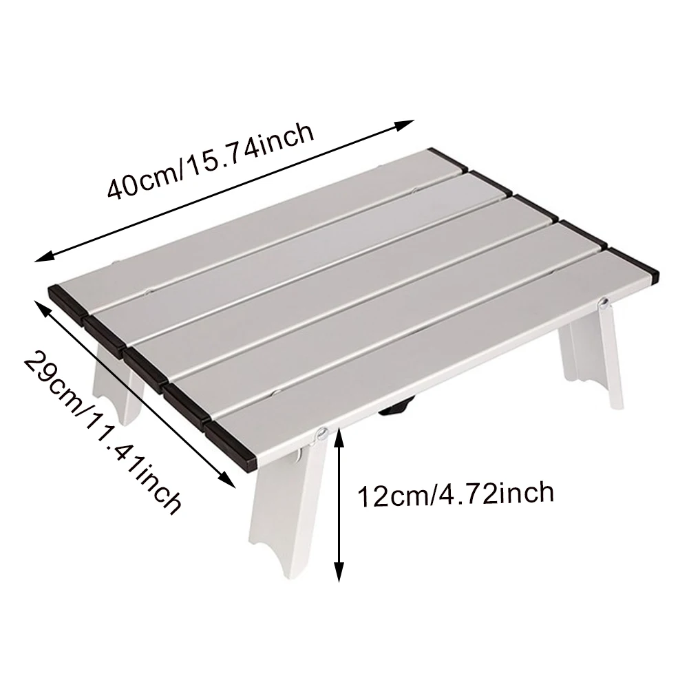 

Portable Mini Picnic Table Beach Camping Travel 7075 Aluminum Ultralight Folding Waterproof Foldable 40*29*12 cm folding table