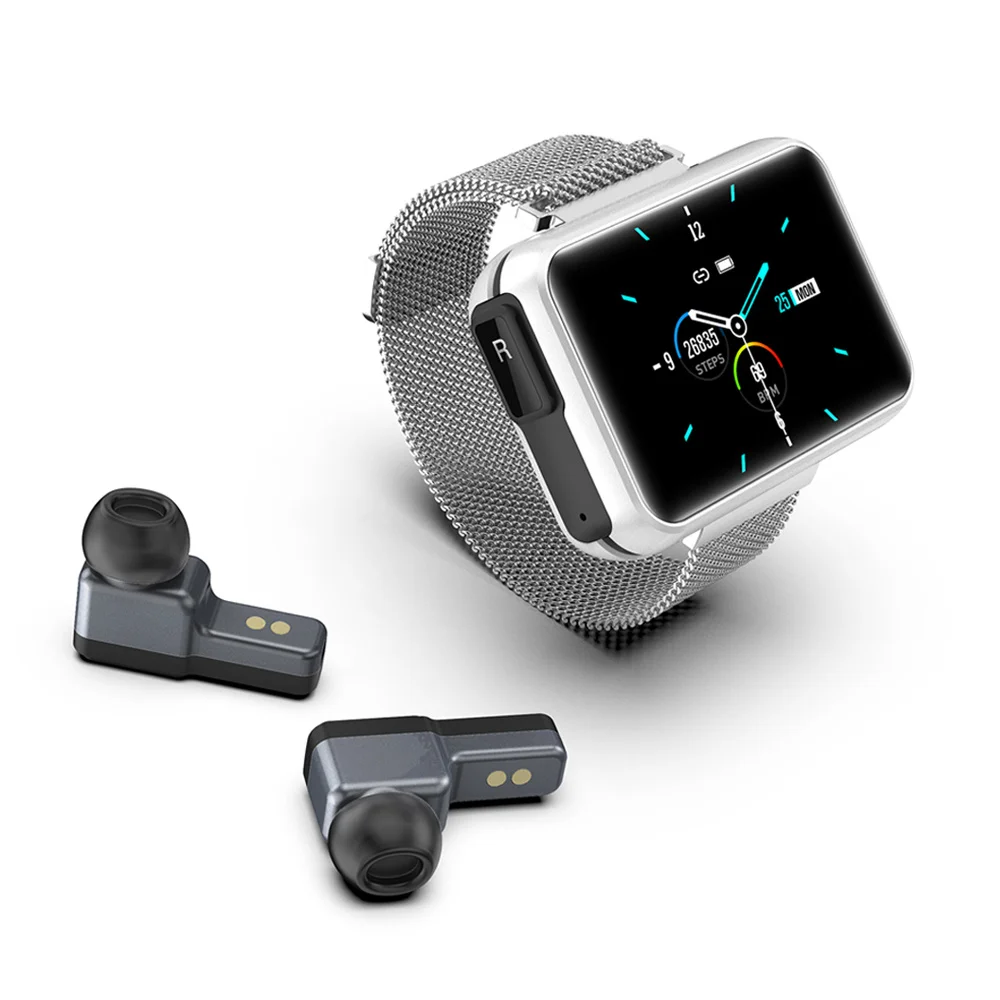 

Новинка смарт-часы Garafree T91 браслет 2 в 1 TWS беспроводные Bluetooth-наушники 1,4 дюйма пульсометр артериальное давление фитнес-браслет