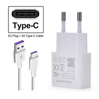 fast charger 5v 2a eu plug 5a type c usb supercharge cable charging for for huawei p20 lite p30 pro p10 p9 plus p8 lite 2017