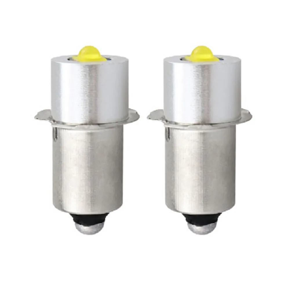

2 Pcs P13.5S 5W 3V-30V LED Flashlight Replacement Small Bulb Torch Lamp Wide Pressure 6-24V Aluminum Alloy 10 * 23mm