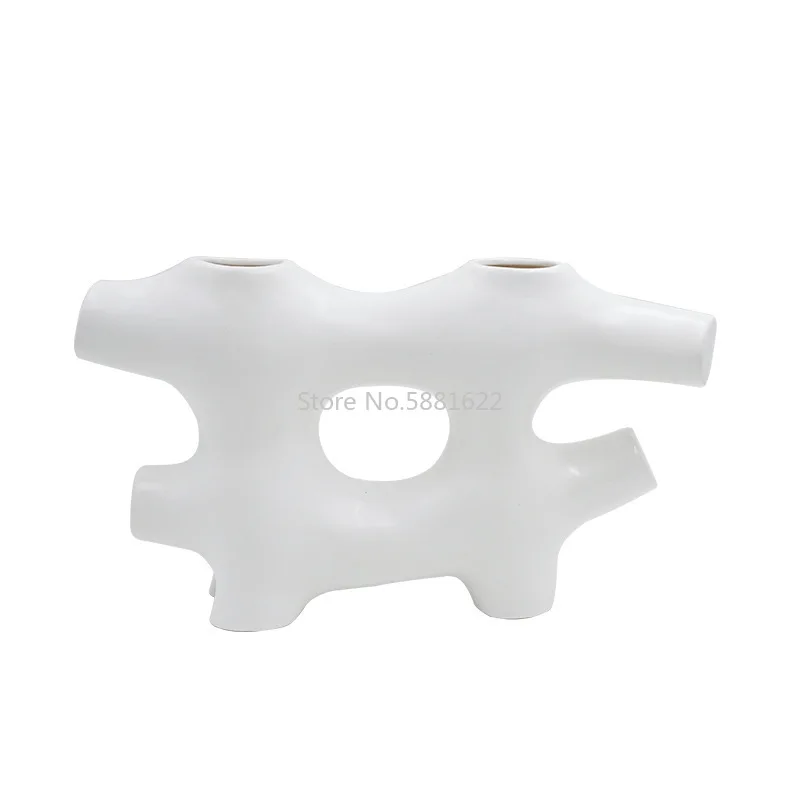 Керамическая ваза в современном минималистском скандинавском стиле гидропонная