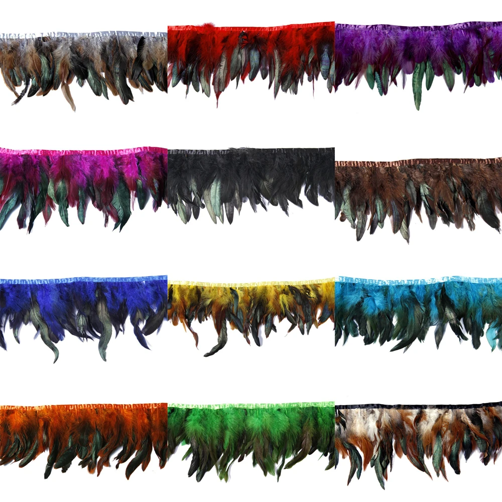 2 метра натуральный куриный петух перо отделка бахрома перья фазана для одежды