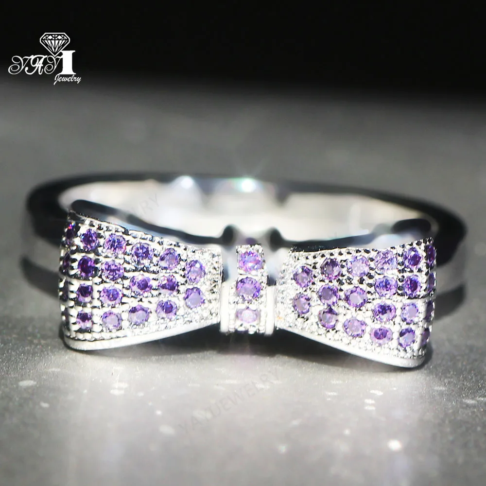 Ювелирные изделия YaYI Мода Принцесса 3.6CT Фиолетовый Циркон с серебряным Цвет