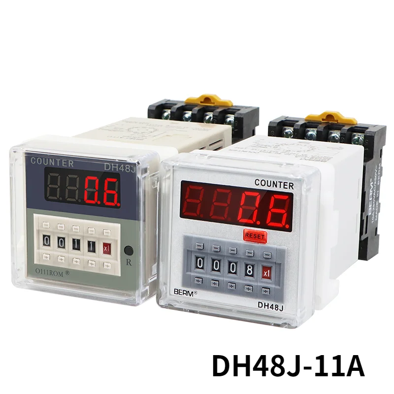 

Time relay controller high precision counter dh48j-11a digital display electronic counter dh48j-a relay outage memory