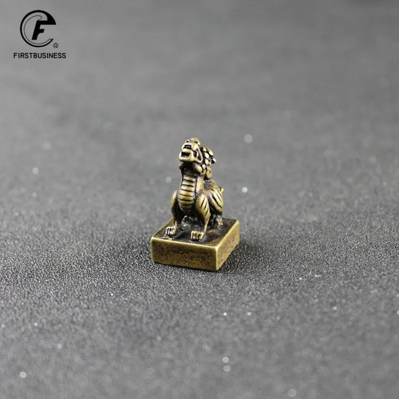 Медный дракон с гравировкой скульптура украшения для стола винтажные латунные