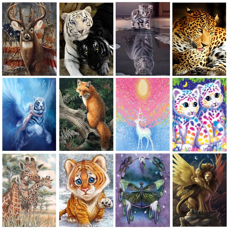 5D алмазная живопись тигров леопард вышивка крестом сделай сам декорация декор