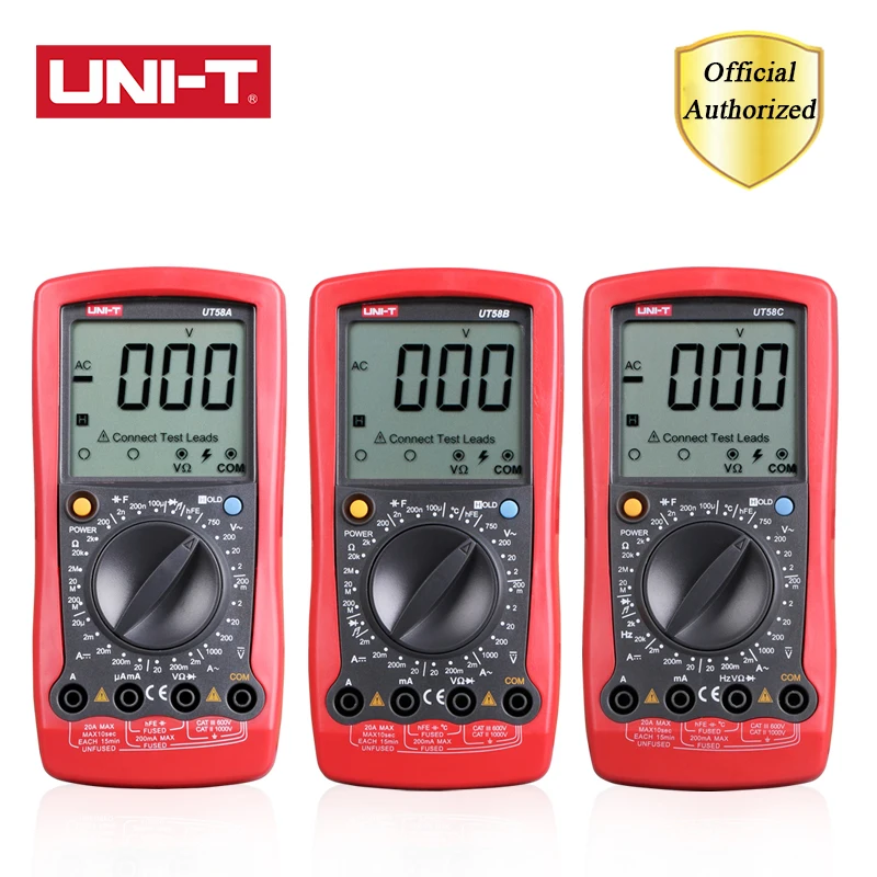 UNI-T UT58A/UT58B/UT58C/UT58D Resistance/Capacitance/Frequency/Temperature Test Manual range General Digital Multimeter | Инструменты