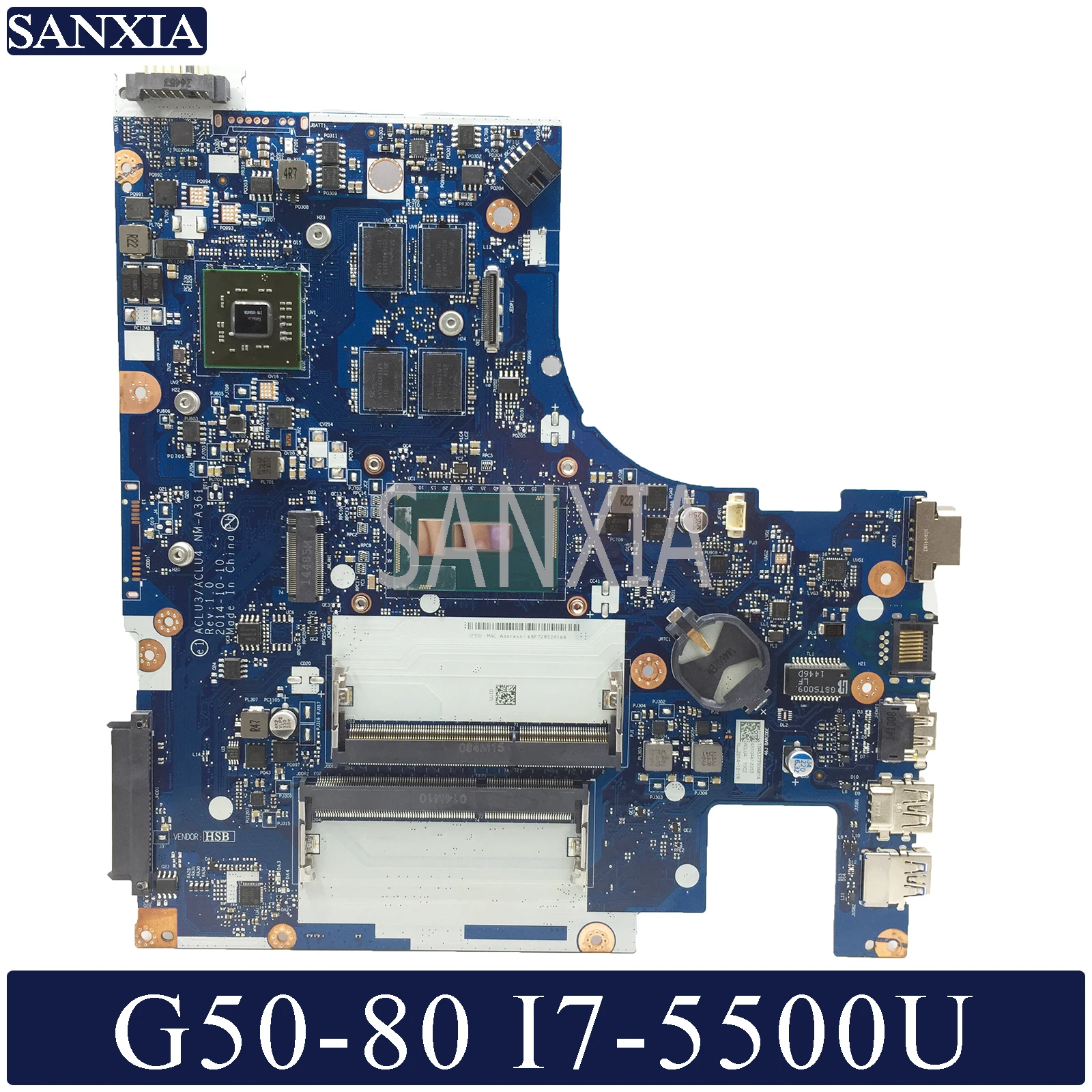 KEFU ACLU3/ACLU4 NM A361 материнская плата для ноутбука Lenovo G50 80 (15 дюймов) 70 оригинальная I7