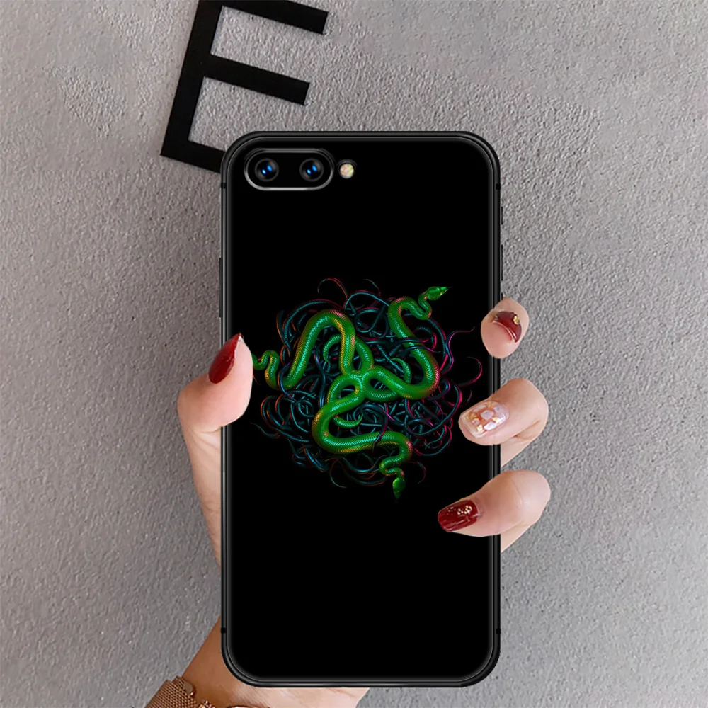 

Game Razer Phone Case Cover For Huawei Honor Nova 5T 7I 8A 8X 8 9X 9 10 10I 20 30 Pro Lite Black 3D Silicone Hoesjes Black Etui