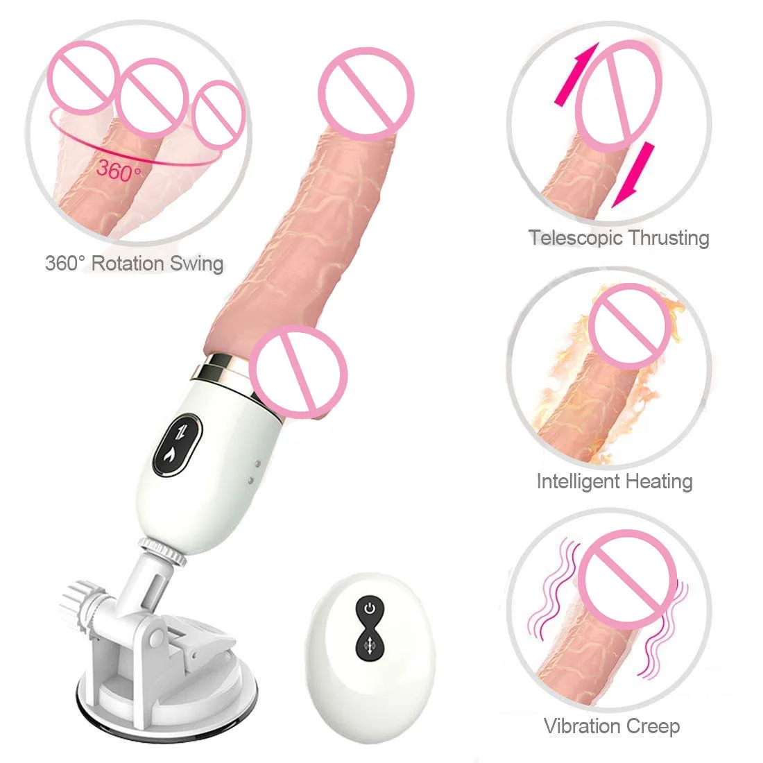 Фаллоимитатор-вибратор секс-машина с присоской реалистичные фаллоимитаторы