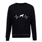 Модная Толстовка Amstaff с изображением сердечного ритма Love- Dogs, забавные повседневные пуловеры для мужчин и женщин на осень и весну, Свитшот