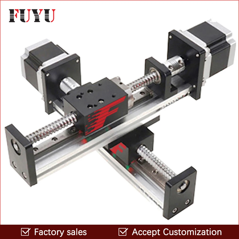 

Robotic arm rod ball screw linear rail guide slide table actuator for cnc 300*300mm XY motion module parts motorized router kits