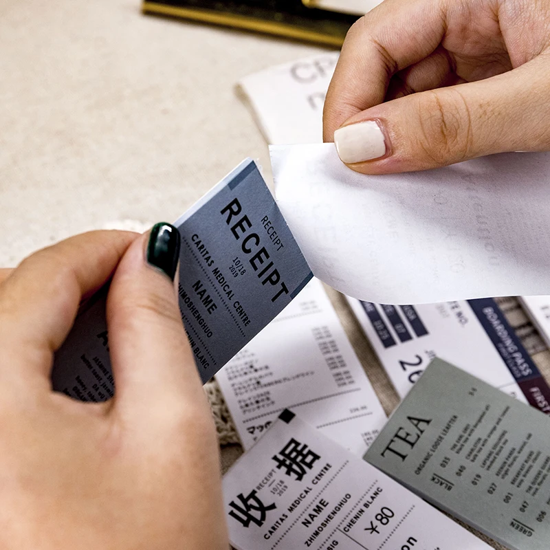 30 шт. Ретро квитанция билета блокнот заглушка Липкие заметки бумага для заметок