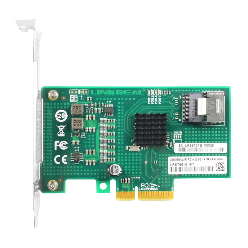 Linkreal четырехполосная PCIe 2 0 4 порта SATA 3 карта расширения 6 Гбит/с Marvell chip 88SE9215|Платы
