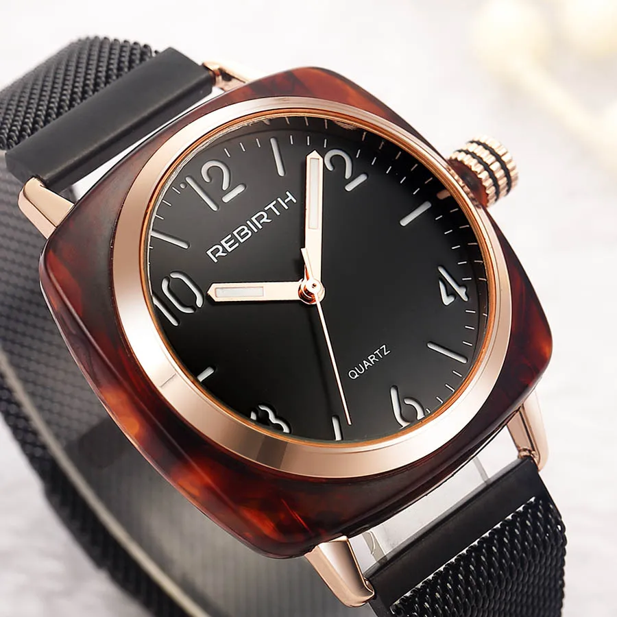 Женские модные часы браслет классические черные наручные в арабском стиле