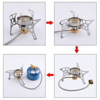 new outdoor gas stove camp stove piezo ignition windproof camping picnic gas burner folding portable backpacking hiking gas new