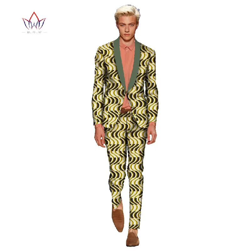 Костюм мужской из блейзера и брюк африканская одежда для мужчин льняной костюм