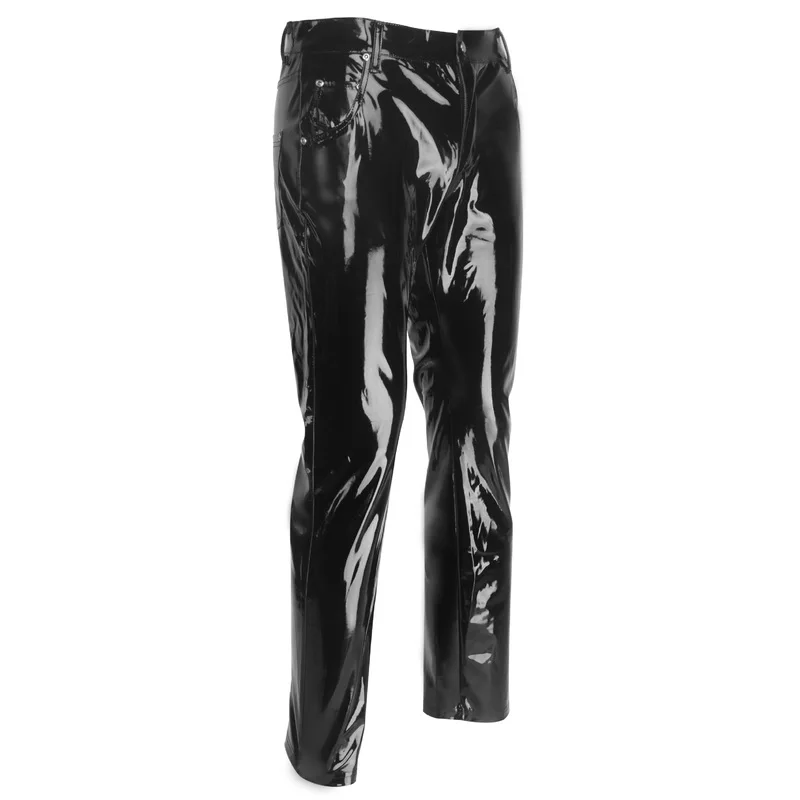 

Wetlook PVC Pants Fetish Faux Leather Trousers Motorcycle Streetwear Clubwear Latex Leggings Casual Gay Pants Pantalones 2XL