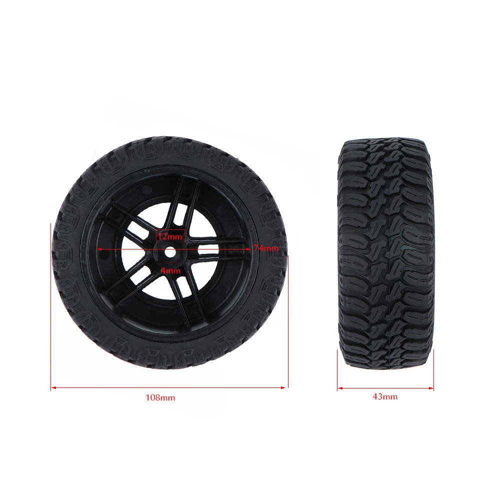 4 шт./компл. 1/10 шины для коротких грузовиков Traxxas HSP Tamiya HPI Kyosho радиоуправляемая