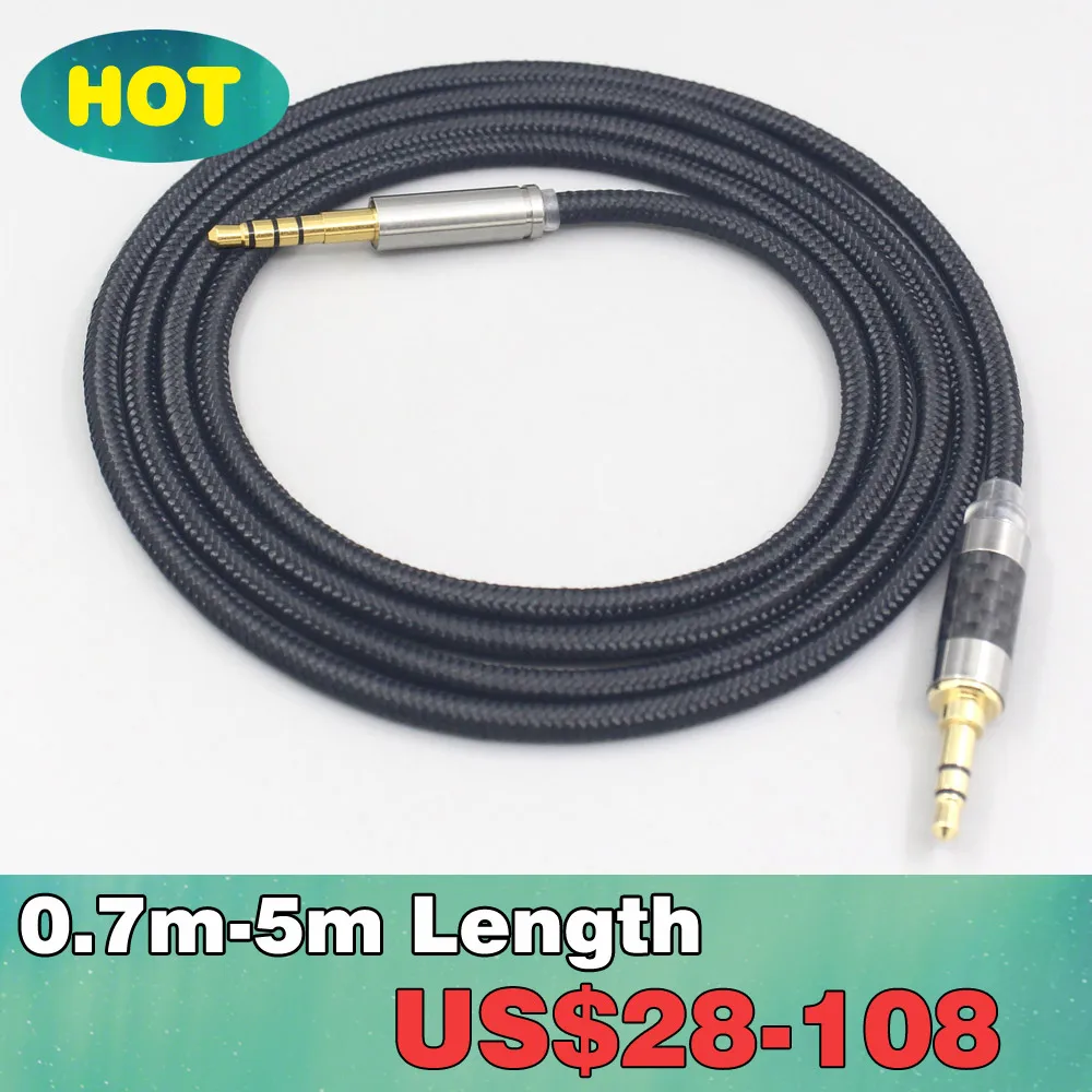 

6.5mm XLR 4.4mm Super Soft Headphone Nylon OFC Cable For Sony mdr-1a 1adac 1abt 100abn 100ap xb950bt wh1000x h600a h800 LN007544