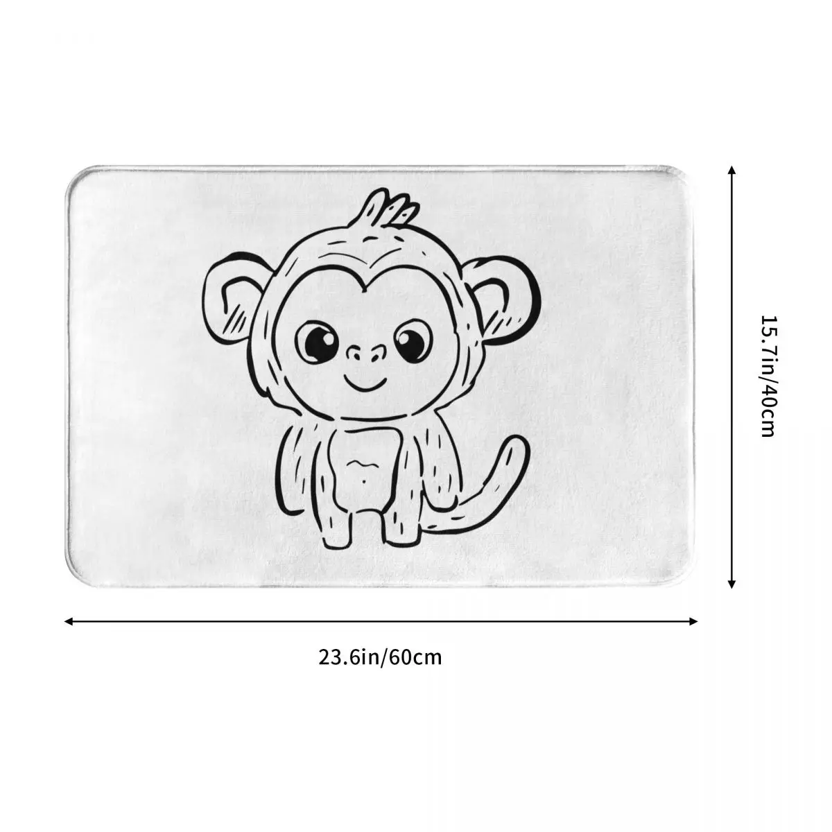 Коврик с рисунком обезьяны для входа в кухню или спальню