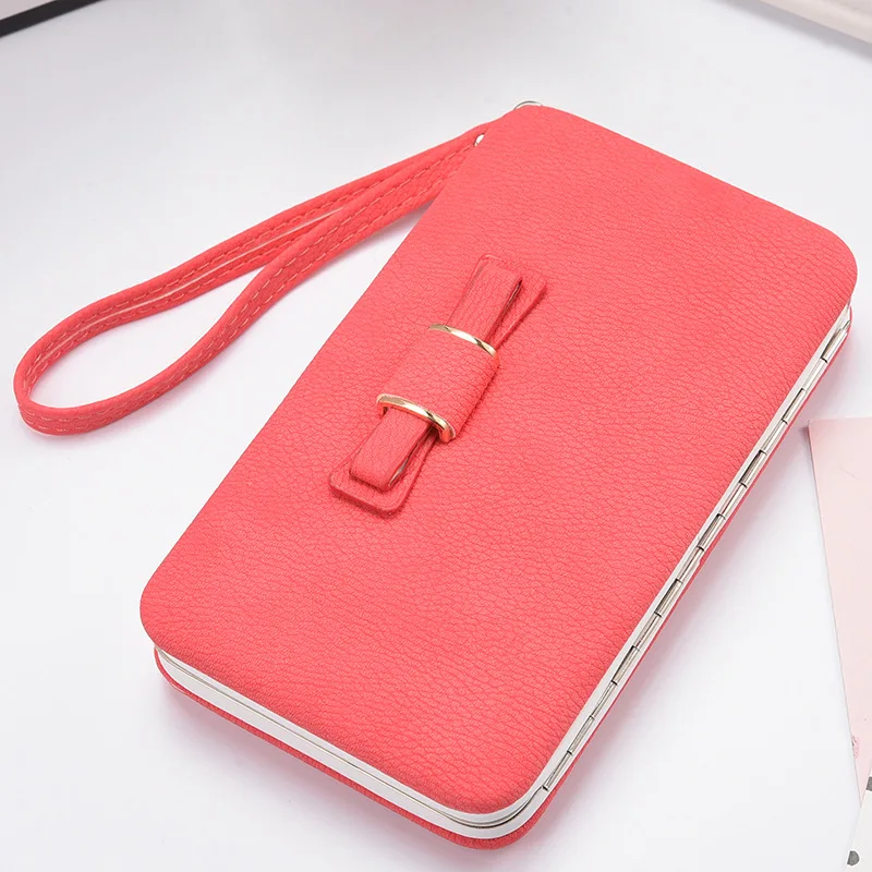 

New Korean Women's Wallet, Long Young Fashion, Bowknot, Large-Capacity Clutch, Mobile Phone Bag, Handbag