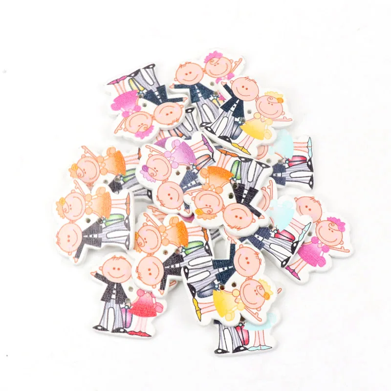 Прекрасный свадебный деревянный Скрапбукинг ремесла для украшения дома 20 штук 32x31 мм