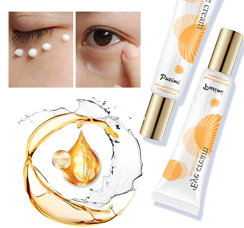

2PCS Eye Cream Hyaluronic Acid Hydrating Eye Serum Anti-Aging Remove Dark Circles Puffiness Eye Cream Firming Eye Skin Care