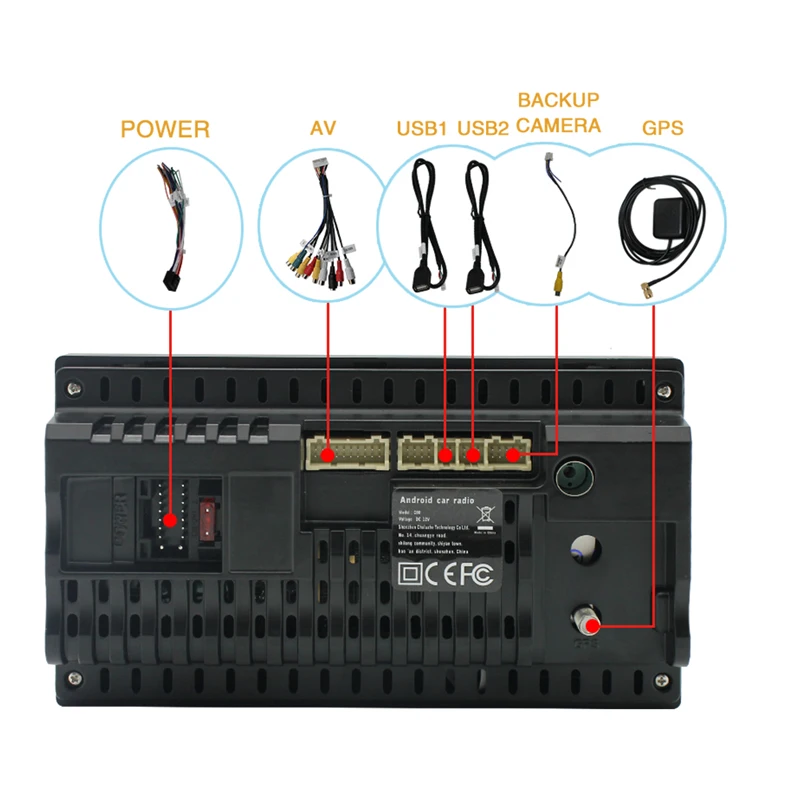 Новый автомобильный 7-дюймовый 2 Din Android Универсальный навигационный MP5-плеер Mirrorlink FM Bluetooth Carplay GPS Мультимедийное видео на.
