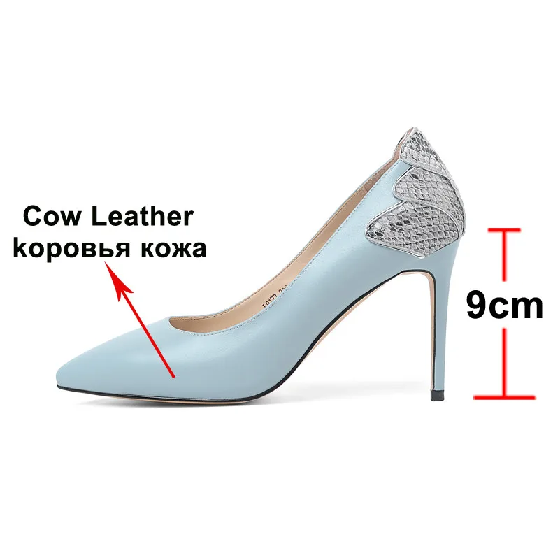 Meotina/женские туфли на высоком каблуке вечерние из натуральной кожи тонком