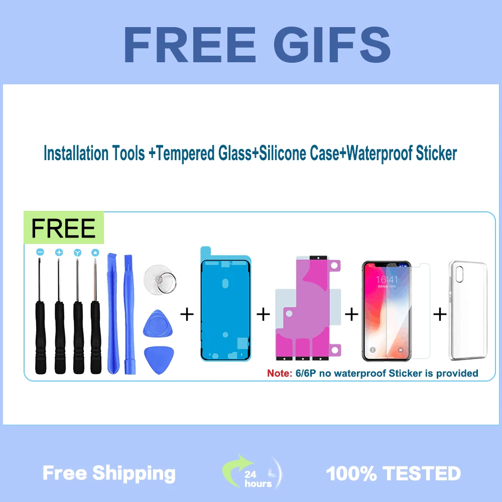 

AAA+++ For iPhone 6 6S 7 8 Plus LCD Display With 3D Touch Screen Digitizer Assembly for iPhone 4S 6 6S Plus 7Plus 8 Plus + Gift