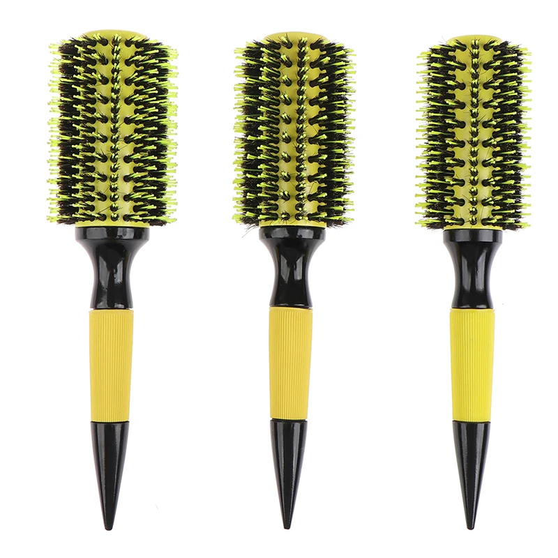 

1PC 6 Sizes Salon Wood Handle Boar Bristles Round Brush Professional Hairdressing Hair Brush Hair Round Comb Styling Tools