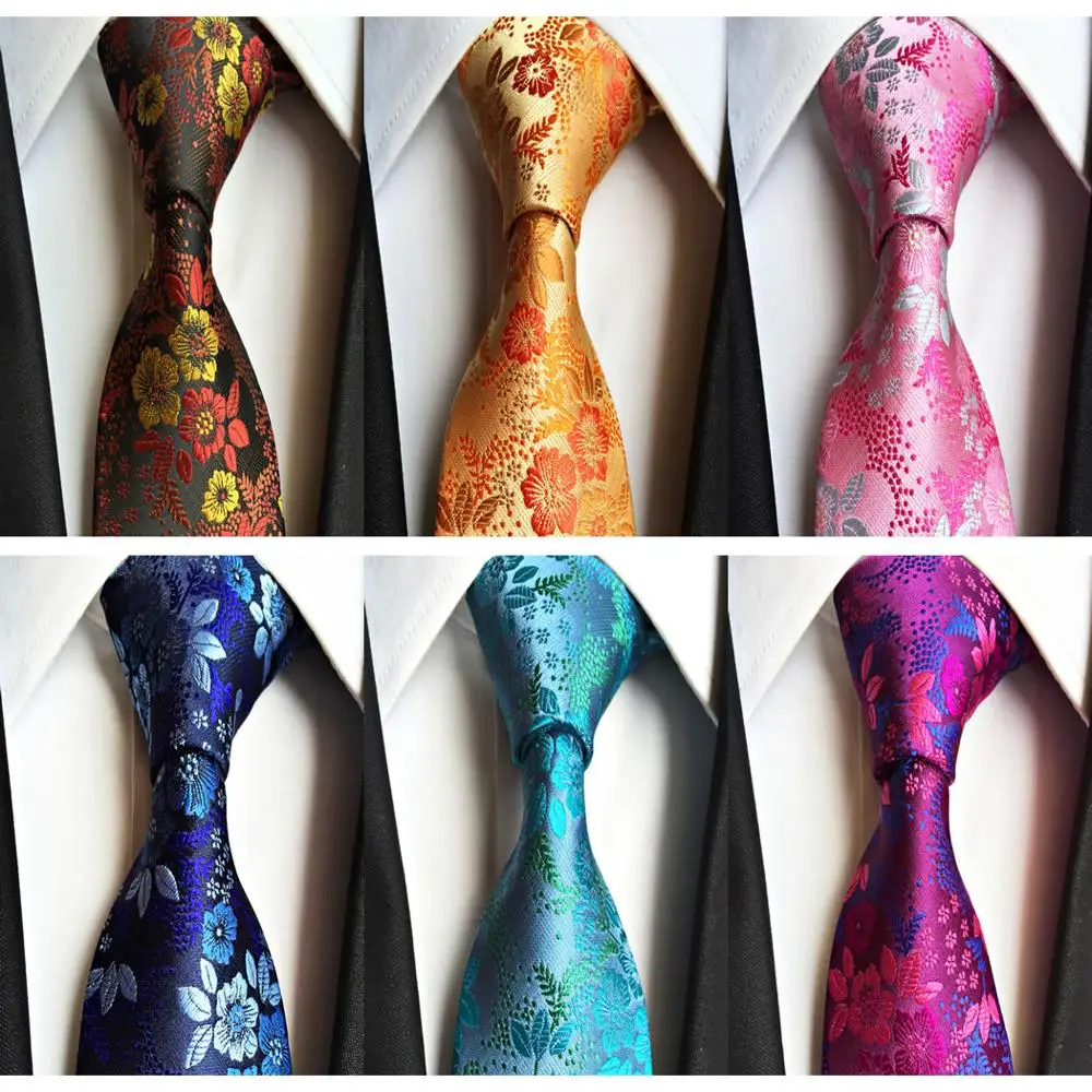 Мужской цветочный шейный платок Классический шелковый 8 см галстук для мужчин