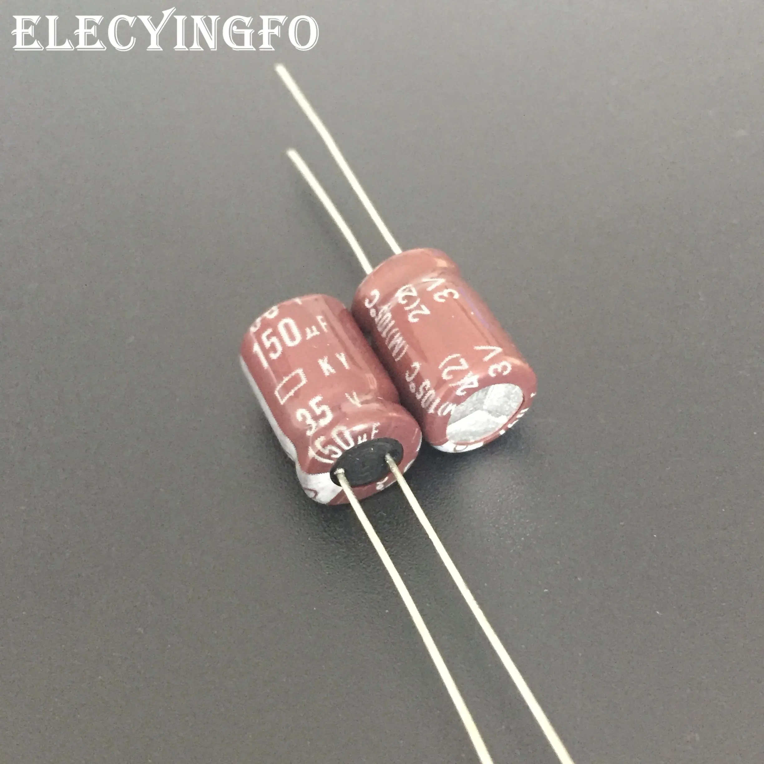 

10 шт., алюминиевый электролитический конденсатор 150 мкФ 35V150UF NIPPON серия KY 8x11,5 мм Low ESR 35V150uF