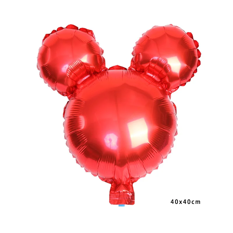 40x40 red 112 см гигантский шар Минни Микки на день рождения Детские Классические игрушки подарок фольгированный шарик, мультфильмы детские вечерние украшения - Цвет: 40x40 red