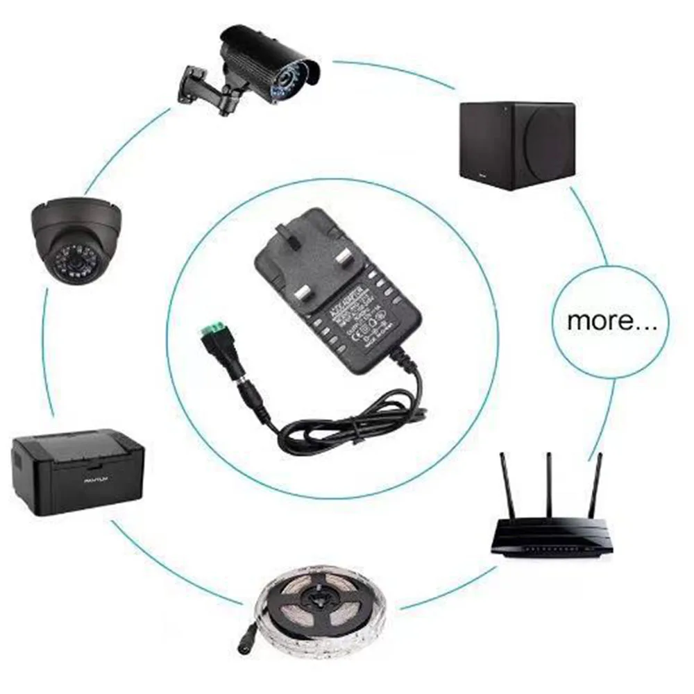 

AC Power Supply Adapter DC 5V 12V 24V 1A 2A 3A 5A 6A 8A Universal Charger DC 5v 12v 24V Power Supply LED Driver Strip Lamp