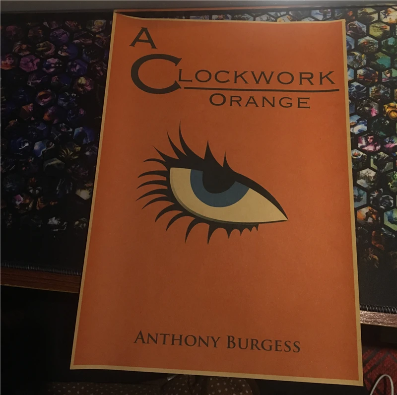 Классический оранжевый постер из фильма заводная работа сборный Декор для дома