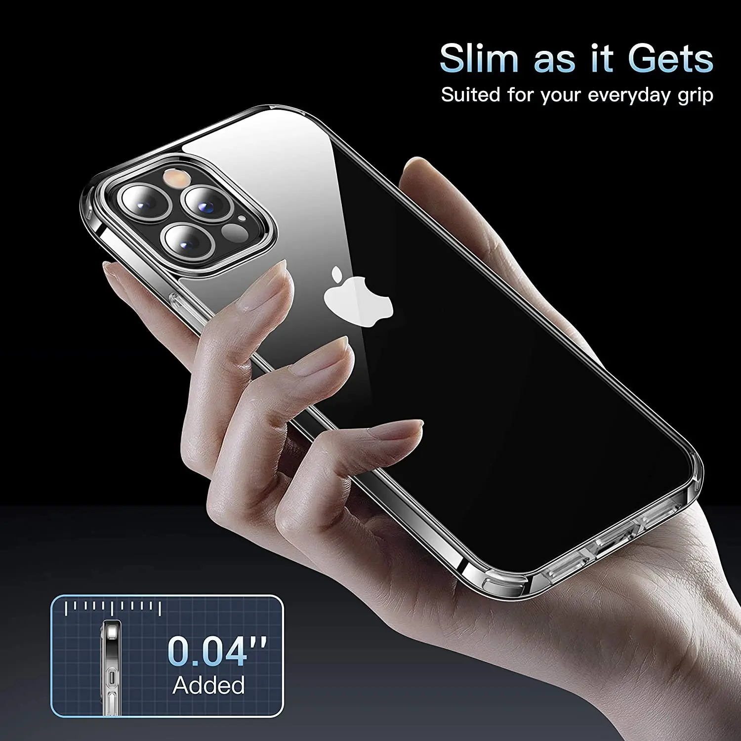 

Crystal Clear Designed for iPhone 12 Pro Max Case Shockproof Protective Phone Case Slim Thin Cover 5G 6.7 Inch 2020 Clear