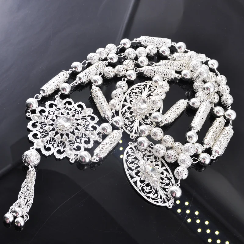 New Morocco Trendy Body Jewelry Sterling Sliver Plated Women Shoulder Jewelry Arabic Birdal Jewelry